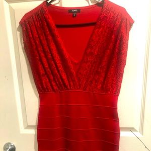 Bebe bodycon red dress